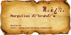 Margulies Ábrahám névjegykártya